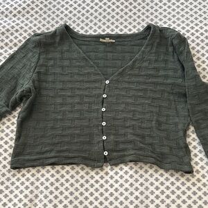 Madewell Basket-Weave Stitch Long-Sleeve Sweater Tee